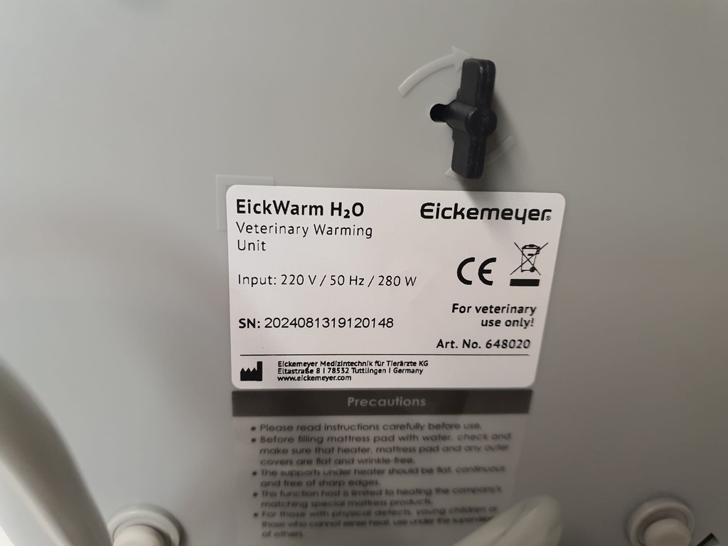 EickWarm H2O Wärmegerät für Kleintiere, SN: 202408131912018 - Der Artikel ist neu und in der Originalverpackung, jedoch ist der Netzstecker des Geräts schweizerisch.