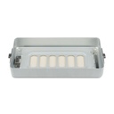 Dolna część o wysokości 5 cm do pojemnika do sterylizacji, perforowana, płaska, 300 x 140 x 45 mm, szara 