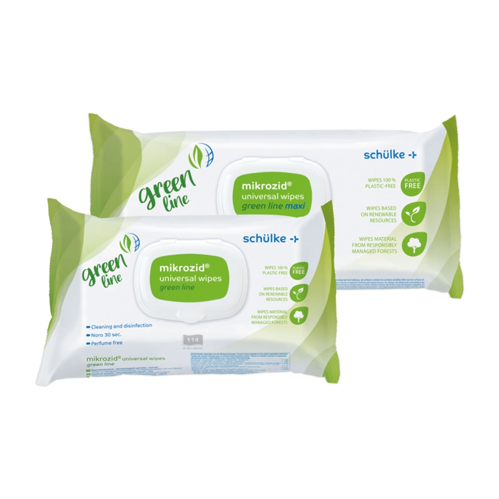 Schülke mikrozid® chusteczki uniwersalne green line chusteczki dezynfekujące