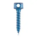 Śruba kotwiąca do kości Ø 1,6 x 9 mm, jasnoniebieska, z podwójnym oczkiem Ø 1,1 mm