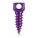 Śruba kotwiąca do kości Ø 2,4 x 9 mm, kolor magenta, z podwójnym oczkiem Ø 1,1 mm