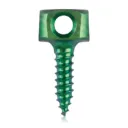 Śruba kotwiąca do kości Ø 1,3 x 5 mm, zielona, z podwójnym oczkiem Ø 1,1 mm