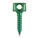 Śruba kotwiąca do kości Ø 1,3 x 6 mm, zielona, z podwójnym oczkiem Ø 1,1 mm