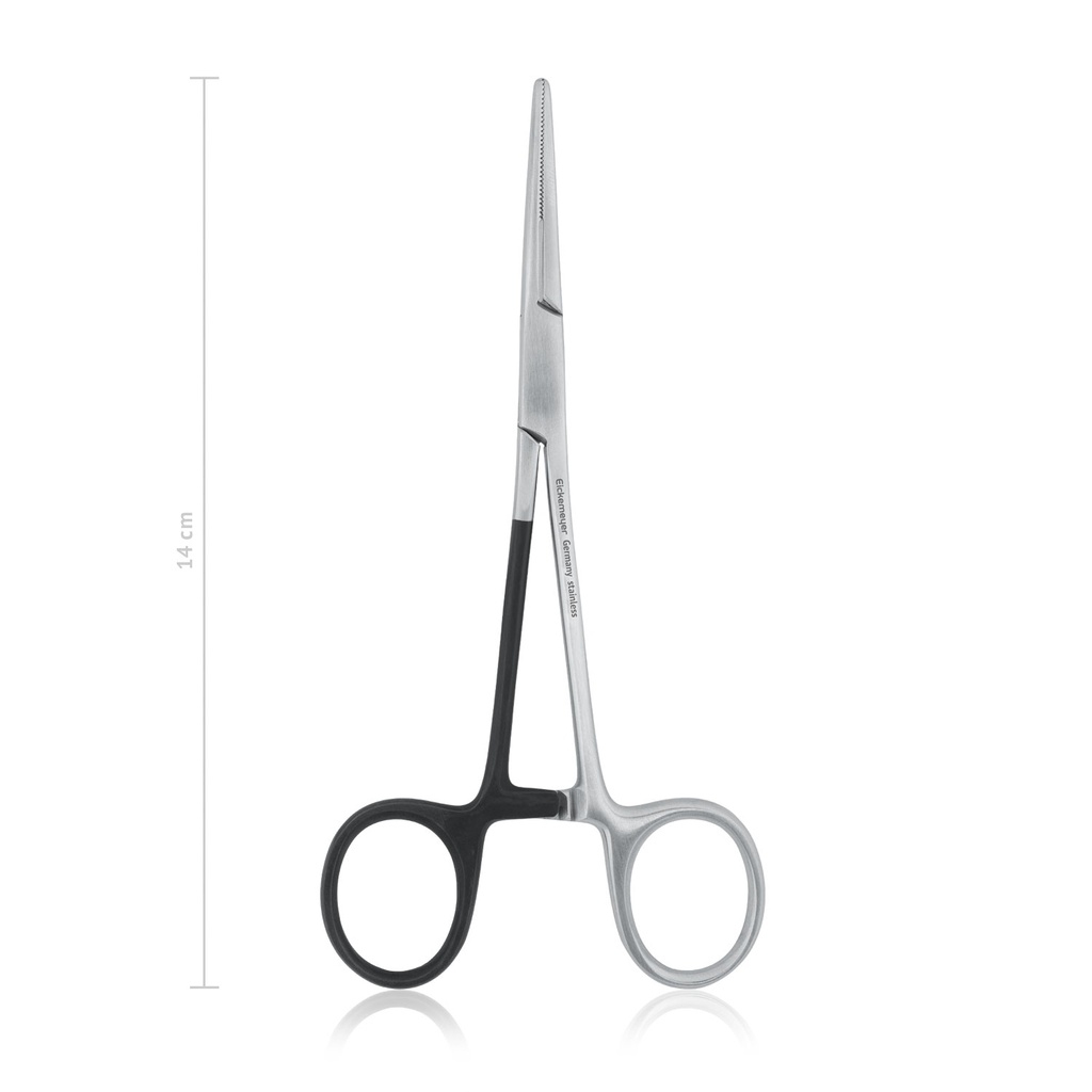 Zacisk tętniczy KELLY dla osób leworęcznych, 14 cm, proste