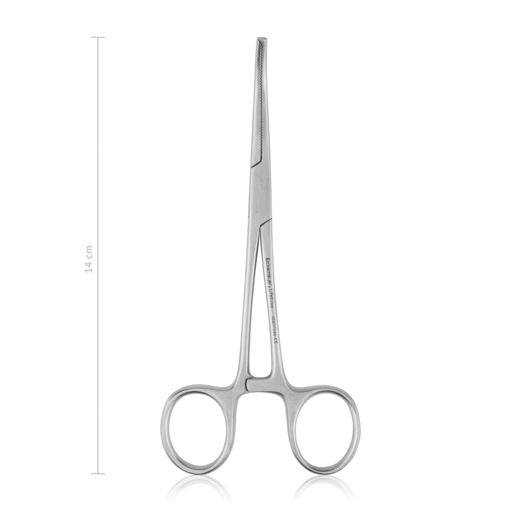 [974114] Kleszcze hemostatyczne Kocher-Ochsner,14 cm, zakrzywione, 1 x 2 zeby