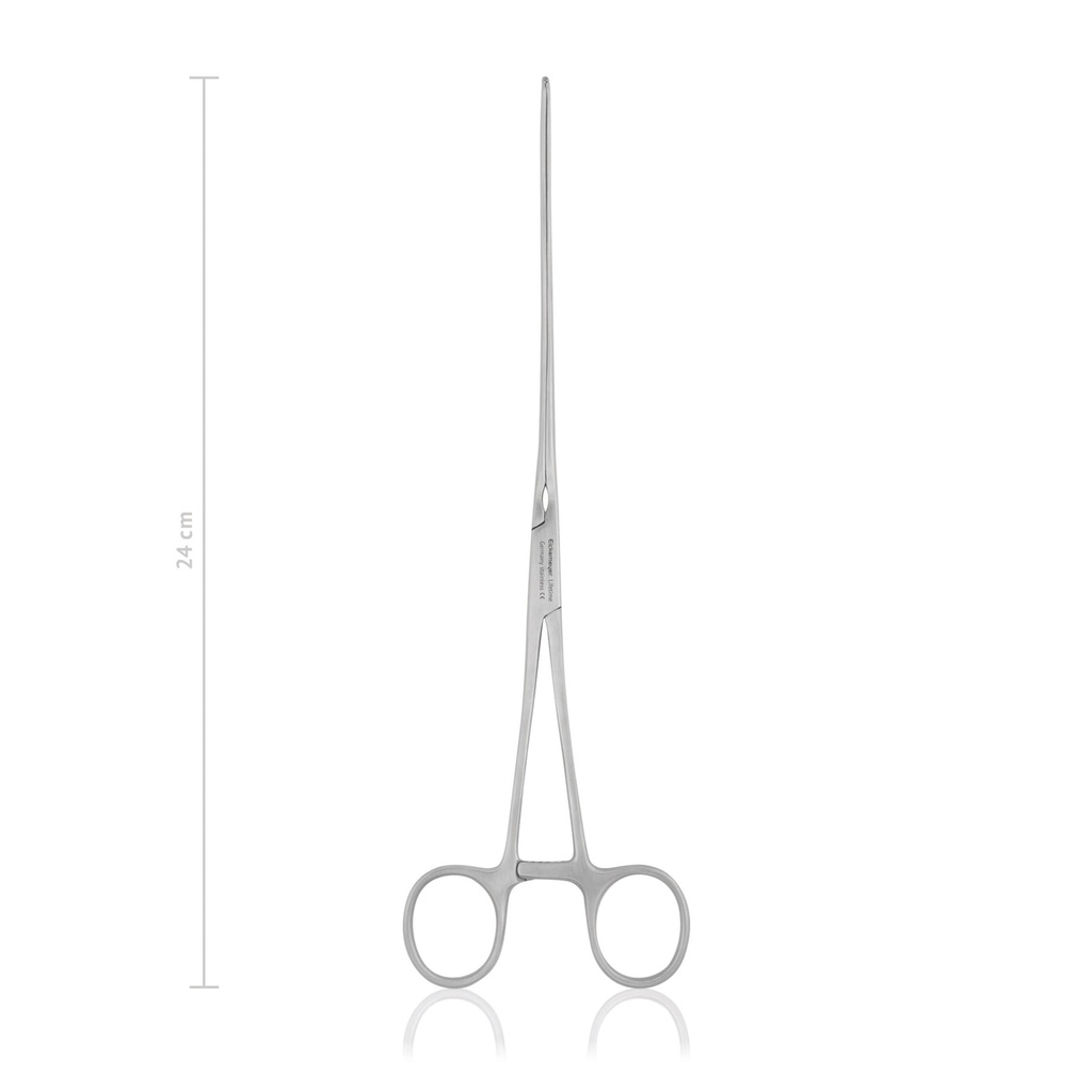 [144924] Zacisk jelitowy MAYO-ROBSON, podłużne ząbkowania, 24 cm, zakrzywione