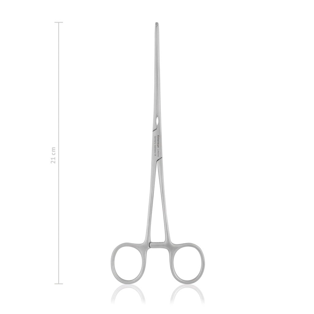 Zacisk jelitowy MAYO-ROBSON, podłużne ząbkowania, 21 cm, zakrzywione