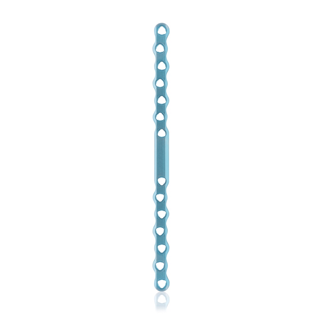 [187747] EickLoxx S-typ płytka kostna 14-otworowa,158 x 8 x 3.2mm, tytanowa, żółta,