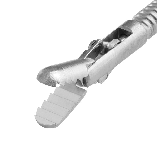 [306214] Kleszcze do cial obcych, elastyczneTyp szczek aligator, zebateØ = 1,8 mm, dł 120 cm