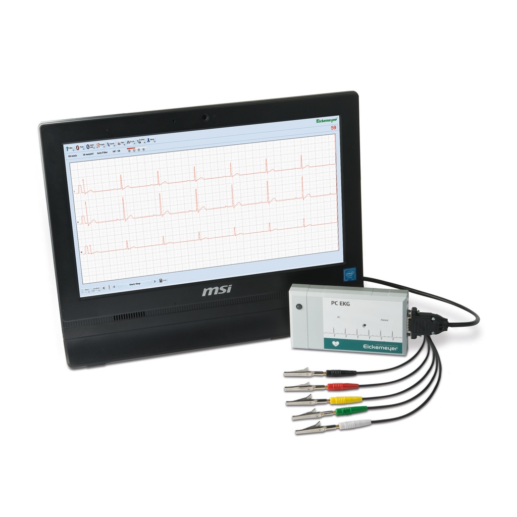 Wersja PC-EKG+ USB (kompatybilny ze wszystkimi wersjami systemu Windows)dlugoczasowe oprogramowanie EKGkabel pacjenta, zacisk-krokodyl