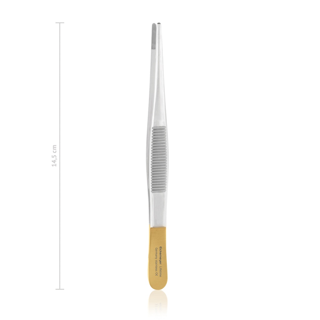 [130214] Pinceta anatomiczna STANDARD, 14,5 cm, TC, wąskie