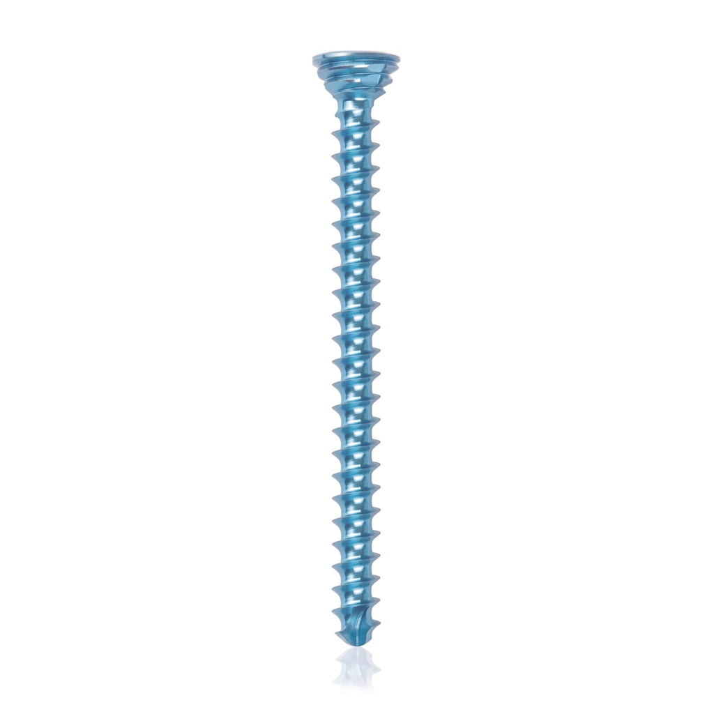 [185601] Tytanowa śruba blokująca Ø2.7x 34mm, wielokierunkowa, niebieska, torx 10,samowiercące, samogwintujące