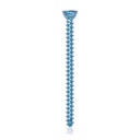 Tytanowa śruba blokująca Ø2.7x 36mm, wielokierunkowa, niebieska, torx 10,samowiercące, samogwintujące