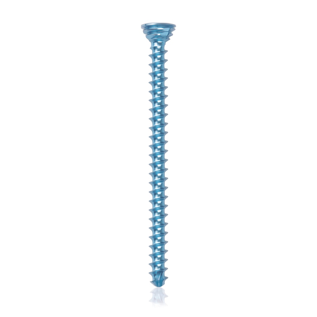 [185603] Tytanowa śruba blokująca Ø2.7x 38mm wielokierunkowa, niebieska, torx 10,samowiercące, samogwintujące