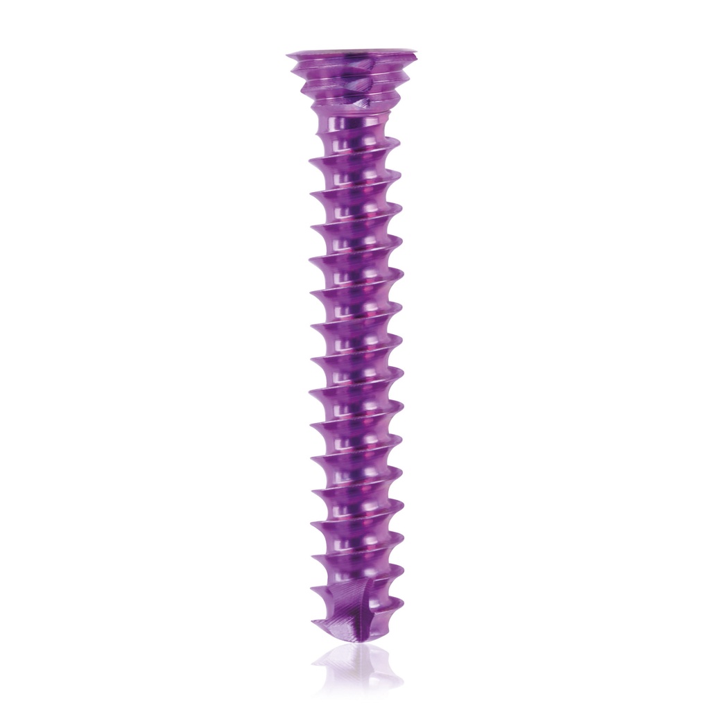[185576] Tytanowa śruba blokująca Ø3.5x 22mm,wielokierunkowa, magenta, torx 10samowiercące, samogwintujące