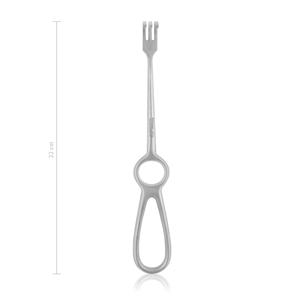 [160503] Rozwieracz  VOLKMANN, 3 zębowy, tępy, 9 x 13 mm, 22 cm