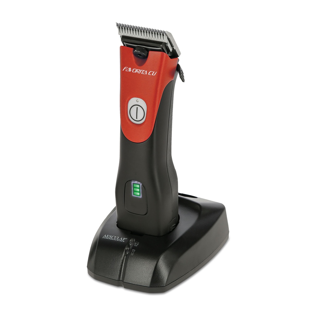[902100] Maszynka Clipper Aesculap Favorita CLi, z 1 baterią, czerwona, bez głowicy do strzyżenia