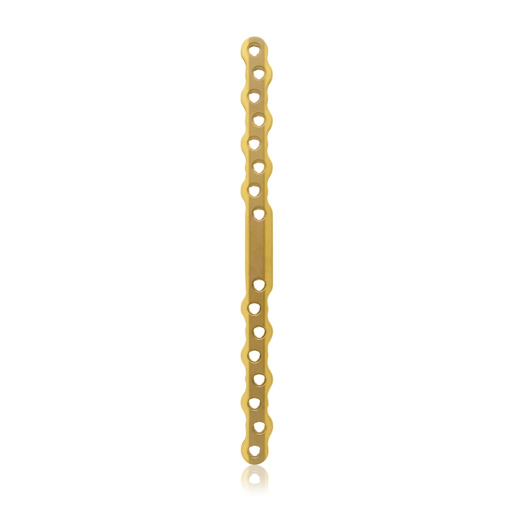 [187758] EickLoxx S-Typ Płytka kostna 16-otworów, 180 x 12 x 4,5 mm, Titan gold