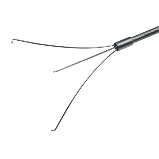 [306345] Fremmedlegemegriber med krog, fleksibel, 3 gribearme, til arbejdskanaler fra Ø = 2,8 mm, L = 400 cm