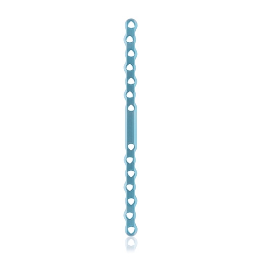 [187747] EickLoxx S-typ płytka kostna 14-otworowa,158 x 8 x 3.2mm, tytanowa, żółta,