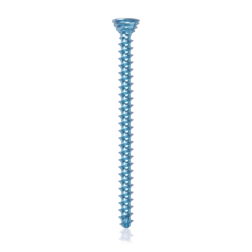 [185603] Tytanowa śruba blokująca Ø2.7x 38mm wielokierunkowa, niebieska, torx 10,samowiercące, samogwintujące
