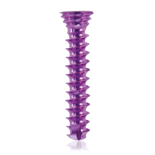 [185574] Tytanowa śruba blokująca Ø3.5x 18mm,wielokierunkowa, magenta, torx 10samowiercące, samogwintujące